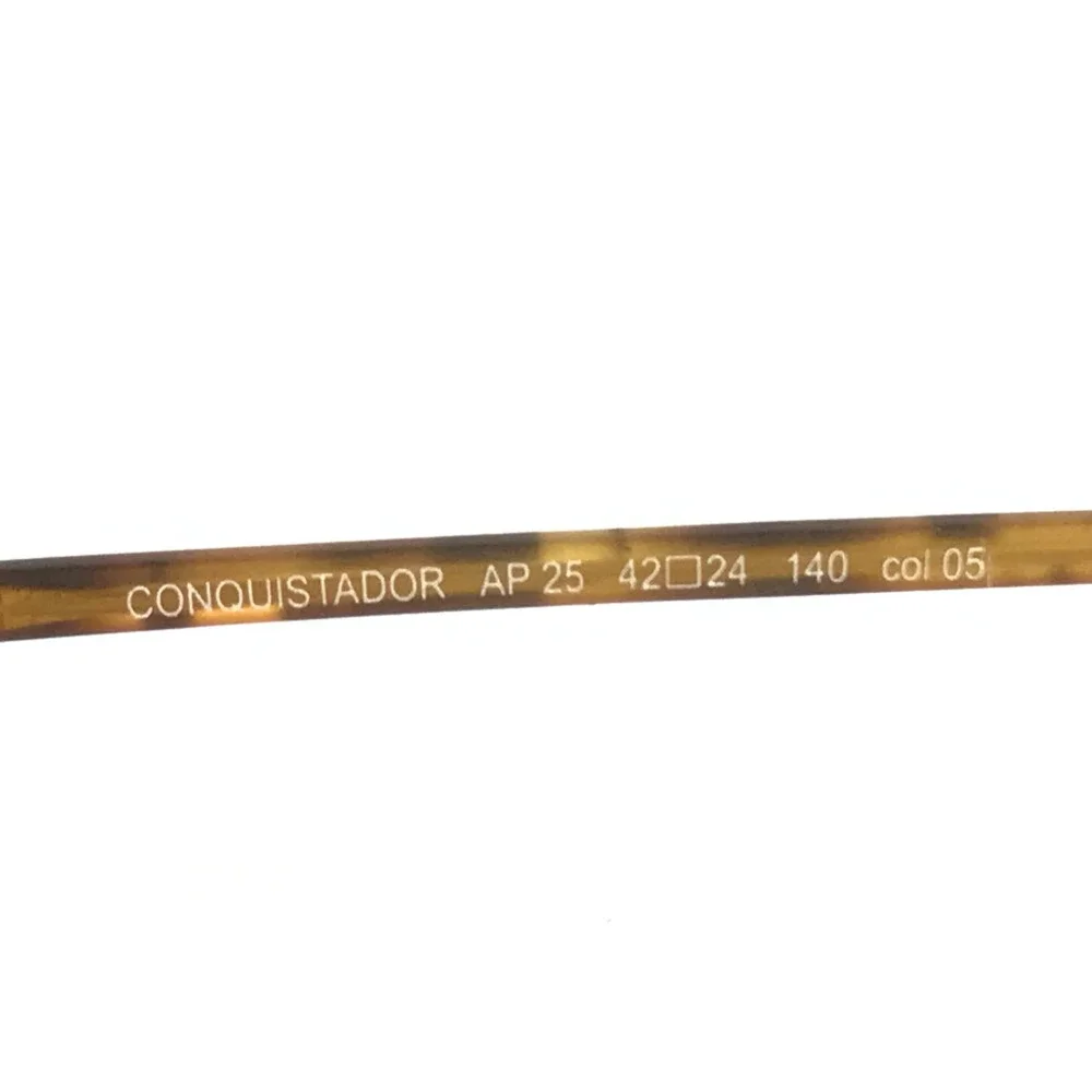 Conquistador Eyeglasses Frames AP25 Col 05 Tortoise Rectangle Full Rim 42-24-140